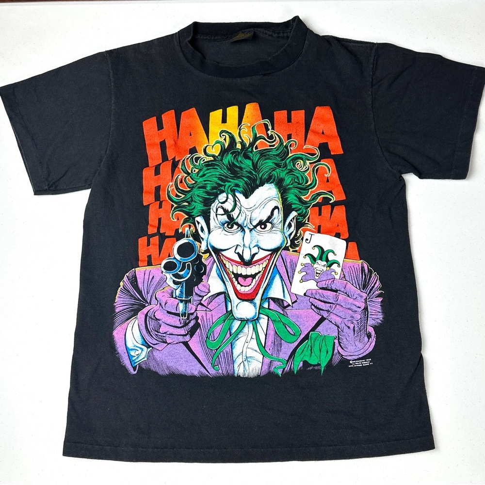 Vintage 1989 Joker HaHa DC Comics Graphic Single Stitch Tee Size Medium